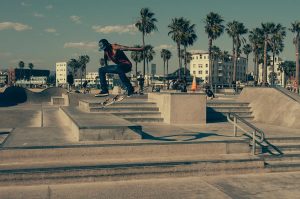 Airborn skater at Venice Beach