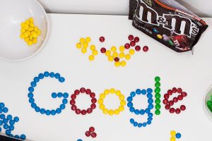 Colorful-Google-logo-made-from-M&Ms